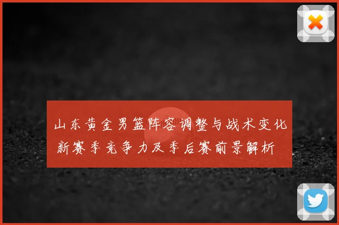 山东黄金男篮阵容调整与战术变化 新赛季竞争力及季后赛前景解析